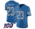 Detroit Lions #23 Darius Slay Jr Blue Team Color Vapor Untouchable Limited Player 100th Season Football Jersey