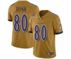 Baltimore Ravens #80 Miles Boykin Limited Gold Inverted Legend Football Jersey