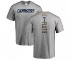 Los Angeles Chargers #7 Doug Flutie Ash Backer T-Shirt