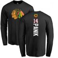 Chicago Blackhawks #14 Richard Panik Black Backer Long Sleeve T-Shirt