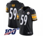 Pittsburgh Steelers #59 Jack Ham Black Team Color Vapor Untouchable Limited Player 100th Season Football Jersey