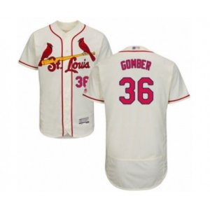 St. Louis Cardinals #36 Austin Gomber Cream Alternate Flex Base Authentic Collection Baseball Player Jersey