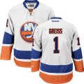 New York Islanders #1 Thomas Greiss Authentic White Away NHL Jersey
