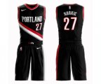 Portland Trail Blazers #27 Jusuf Nurkic Swingman Black Basketball Suit Jersey - Icon Edition