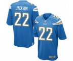 Los Angeles Chargers #22 Justin Jackson Game Electric Blue Alternate Football Jersey