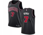 Chicago Bulls #7 Toni Kukoc Authentic Black Basketball Jersey Statement Edition