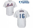 New York Mets #16 Dwight Gooden Replica White Home Cool Base Baseball Jersey