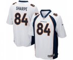 Denver Broncos #84 Shannon Sharpe Game White Football Jersey