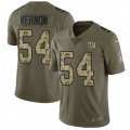 New York Giants #54 Olivier Vernon Limited Olive Camo 2017 Salute to Service NFL Jersey