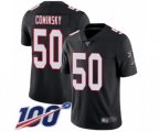 Atlanta Falcons #50 John Cominsky Black Alternate Vapor Untouchable Limited Player 100th Season Football Jersey