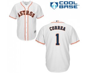 Houston Astros #1 Carlos Correa Replica White Home Cool Base Baseball Jersey