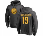 Pittsburgh Steelers #19 JuJu Smith-Schuster Ash One Color Pullover Hoodie