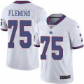 New York Giants #75 Cameron Fleming White Stitched NFL Limited Rush Jersey