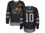 Minnesota Wild #10 Chris Stewart Black 1917-2017 100th Anniversary Stitched NHL Jersey