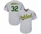 Oakland Athletics Daniel Gossett Replica Grey Road Cool Base Baseball Player Jersey