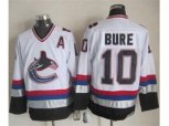 Vancouver Canucks #10 Pavel Bure White Black CCM Throwback Stitched NHL jerseys