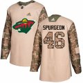 Minnesota Wild #46 Jared Spurgeon Authentic Camo Veterans Day Practice NHL Jersey