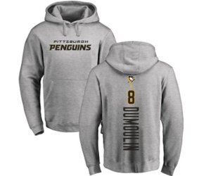 Pittsburgh Penguins #8 Brian Dumoulin Ash Backer Pullover Hoodie