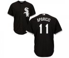 Chicago White Sox #11 Luis Aparicio Replica Black Alternate Home Cool Base Baseball Jersey