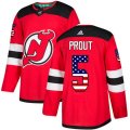 New Jersey Devils #5 Dalton Prout Authentic Red USA Flag Fashion NHL Jersey