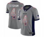 New England Patriots #4 Jarrett Stidham Limited Gray Rush Drift Fashion Football Jersey
