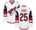Arizona Coyotes #25 Thomas Steen Authentic White Away Hockey Jersey