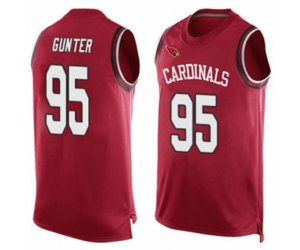 Arizona Cardinals #95 Rodney Gunter Limited Red Player Name & Number Tank Top Football Jersey