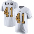 New Orleans Saints #41 Alvin Kamara White Rush Pride Name & Number T-Shirt