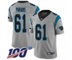 Carolina Panthers #61 Matt Paradis Silver Inverted Legend Limited 100th Season Football Jersey