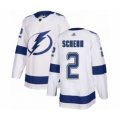 Tampa Bay Lightning #2 Luke Schenn Authentic White Away Hockey Jersey