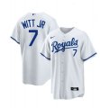 Kansas City Royals #7 Bobby Witt Jr. White Cool Base Stitched Jersey
