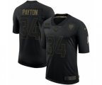 Chicago Bears #34 Walter Payton 2020 Salute To Service Retired Limited Jersey Black