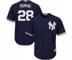 New York Yankees #28 Austin Romine Replica Navy Blue Alternate MLB Jersey