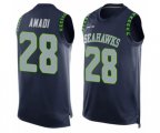Seattle Seahawks #28 Ugo Amadi Limited Steel Blue Player Name & Number Tank Top Football Jersey