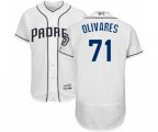 San Diego Padres Edward Olivares White Home Flex Base Authentic Collection Baseball Player Jersey