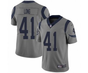 Los Angeles Rams #41 David Long Limited Gray Inverted Legend Football Jersey