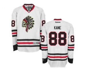 Chicago Blackhawks #88 Patrick Kane Reebok Premier White Skull Ice Hockey Jersey
