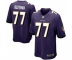 Baltimore Ravens #77 Bradley Bozeman Game Purple Team Color Football Jersey