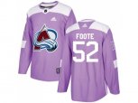 Colorado Avalanche #52 Adam Foote Purple Authentic Fights Cancer Stitched NHL Jersey
