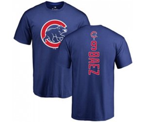 MLB Nike Chicago Cubs #9 Javier Baez Royal Blue Backer T-Shirt