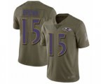 Baltimore Ravens #15 Marquise Brown Limited Olive 2017 Salute to Service Football Jersey