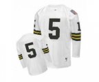 Green Bay Packers #5 Paul Hornung Authentic White Throwback Football Jersey