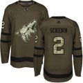 Arizona Coyotes #2 Luke Schenn Premier Green Salute to Service NHL Jersey