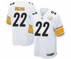 Pittsburgh Steelers #22 Steven Nelson Game White Football Jersey
