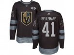 Vegas Golden Knights #41 Pierre-Edouard Bellemare Authentic Black 1917-2017 100th Anniversary NHL Jersey
