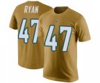 Jacksonville Jaguars #47 Jake Ryan Gold Rush Pride Name & Number T-Shirt