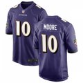 Baltimore Ravens #10 Jaylon Moore Nike Purple Vapor Limited Player Jersey