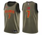 Atlanta Hawks #7 Jeremy Lin Swingman Green Salute to Service NBA Jersey