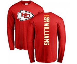 Kansas City Chiefs #98 Xavier Williams Red Backer Long Sleeve T-Shirt
