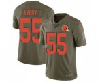 Cleveland Browns #55 Genard Avery Limited Olive 2017 Salute to Service Football Jersey